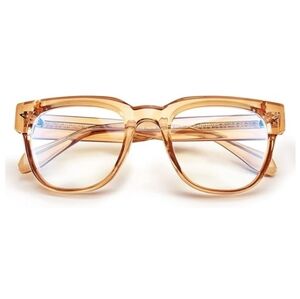 Square Blue Light Blocking Glasses Anti Glare Computer Brown Frame Eyeglasses